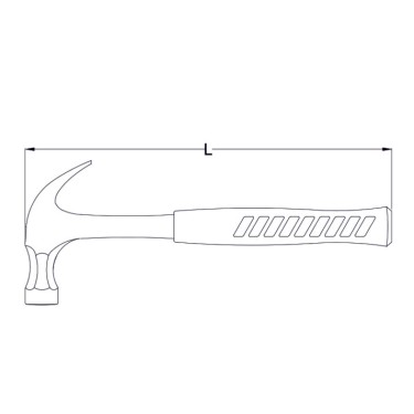 Ripping Claw Hammer With Steel Shaft - 100701