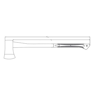 Single Bit Axe With Fiberglass Handle